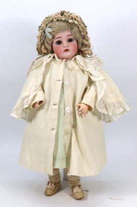 &lsquo;Irene&rsquo; a Kammer & Reinhardt/S&H bisque head girl doll in original clothes, German circa 1910,