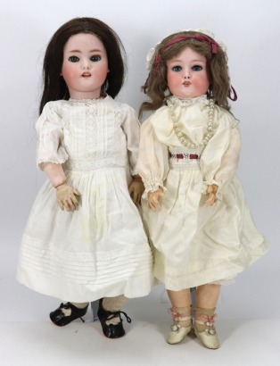 A Simon & Halbig bisque head doll, circa 1910,