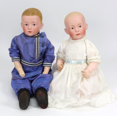 A Gebruder Heubach 7682 bisque head &lsquo;Pouty&rsquo; character baby, German circa 1910,