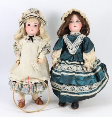 An A.M 390 bisque head girl doll, German circa 1915,
