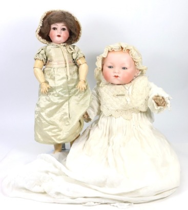A large A.M bisque head Dream Baby, German circa 1915,