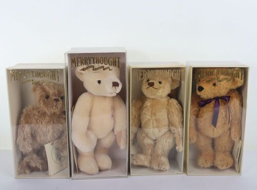 Four Merrythought Limited Edition Teddy Bears,