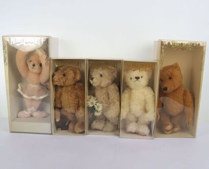 Five Merrythought Limited Edition Bears,