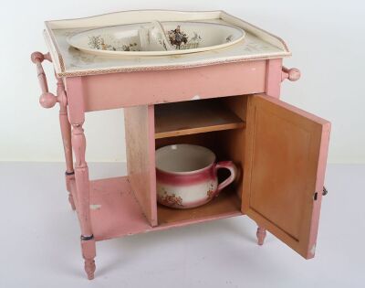 Sarreguemines Kate Greenaway Child&rsquo;s washstand, French 1890s, - 2