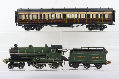 Bing for Bassett-Lowke 0 gauge clockwork 4-4-0 George the Fifth locomotive and tender