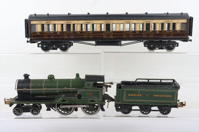 Bing for Bassett-Lowke 0 gauge clockwork 4-4-0 George the Fifth locomotive and tender