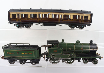 Bing for Bassett-Lowke 0 gauge clockwork 4-4-0 George the Fifth locomotive and tender - 2