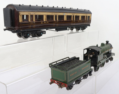 Bing for Bassett-Lowke 0 gauge clockwork 4-4-0 George the Fifth locomotive and tender - 4