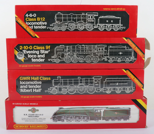 Four boxed 00 gauge Hornby Railways locomotives