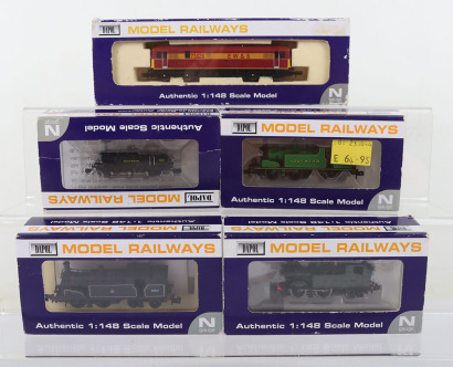 Five Dapol N gauge locomotives