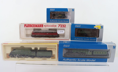Five N gauge locomotives