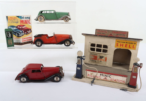 Three Tri-ang Minic Motor Cars