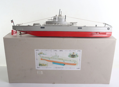 A Tucher & Walther battery operated tinplate model U-Boat U 35
