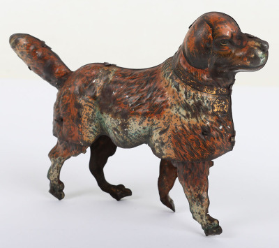 Lehmann (Germany) Tinplate Clockwork Tyras walking Dog - 2