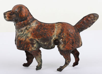 Lehmann (Germany) Tinplate Clockwork Tyras walking Dog - 3