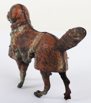 Lehmann (Germany) Tinplate Clockwork Tyras walking Dog - 4