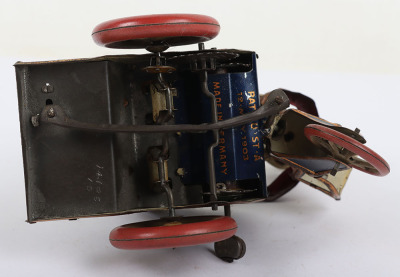 A Lehmann (Germany) Tinplate Clockwork Dark Blue LI LA Hansom Cab - 6