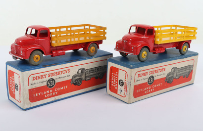 Two Dinky Toys 531 Leyland Comet lorries