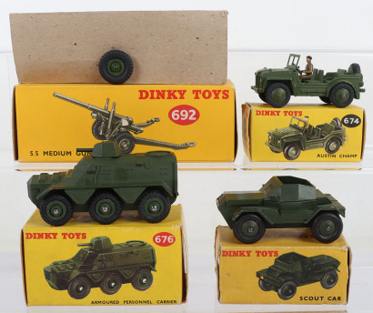 Four Boxed Dinky Toys Military Models,