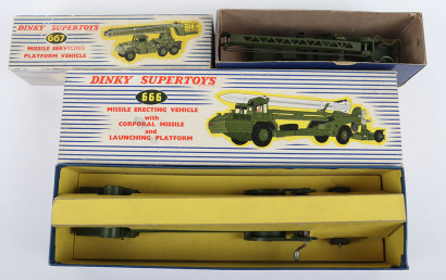 Dinky Toys 666 Missile Erector vehicle with corporal missile and launching platform