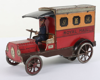 Scarce Lehmann (Germany) Tinplate Clockwork Royal Mail Delivery Van