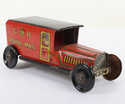 German Tin Plate Royal Mail Van Penny Toy