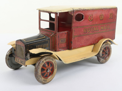 A Tipp and Co (Germany) Tinplate Clockwork Royal Mail Van