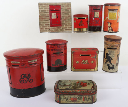 Two Huntley & Palmer Biscuits Reading & London Tin Letter Boxes