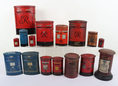 A Quantity of Tinplate Money Boxes in the Shape of Royal Mail Post Boxes