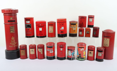 A Quantity of Tinplate Money Boxes in the Shape of Royal Mail Post Boxes