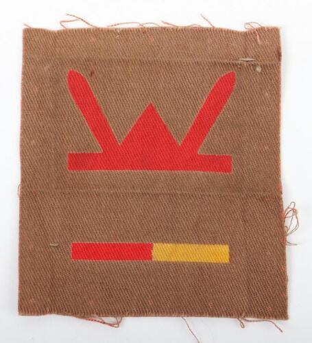 WW2 British 53rd Welch Division RAC Printed Combination Insignia