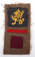 WW2 British 4th Wiltshire Regiment 129th Brigade 43rd Infantry Division Battle Dress Combination Insignia