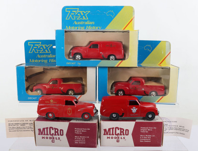 Two New Zealand Micro Models Royal Mail Vans