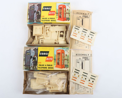Two Boxed Corgi Kits 610 Police & Public telephone boxes
