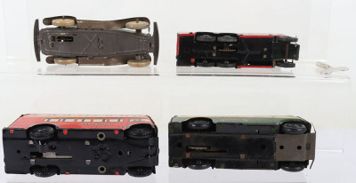 Three Wells Brimtoy Tinplate Clockwork Buses - 3