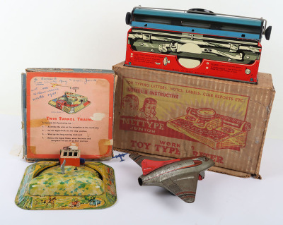Mettoy Playthings Tinplate Twin Tunnel Trains - 2