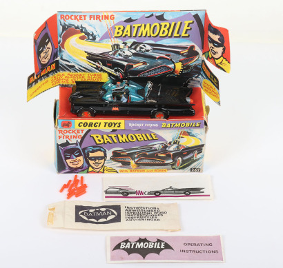 Boxed Vintage Corgi Toys 1st issue 267 Rocket Firing Batmobile