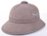 Rare Luftwaffe Blue / Grey Cloth Covered Tropical Pith Helmet