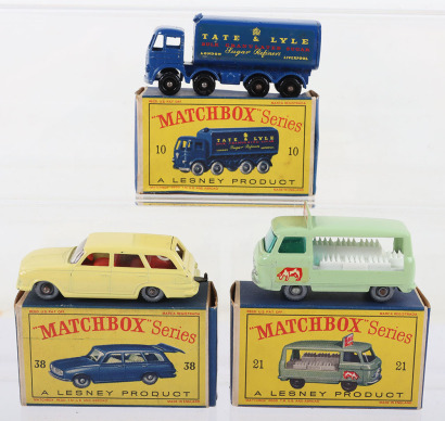 Three Boxed Matchbox Lesney Regular Wheels Model