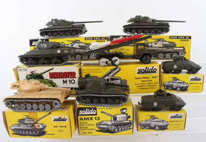 Eight Solido Boxed Military Models