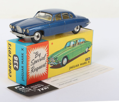Vintage Corgi Toys 238 Jaguar Mark X metallic dark blue body