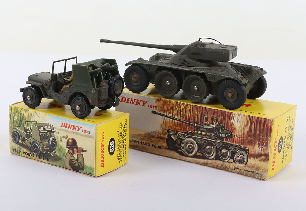 Two Vintage Boxed French Dinky Toys Military Models