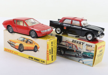 Vintage French Dinky Toys 1400 Taxi Radio G7 404 Peugeot