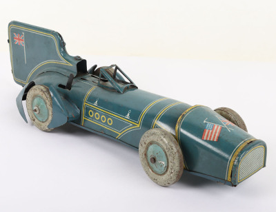 A Gunthermann (Germany) Tinplate Clockwork Bluebird Record Car Short Version