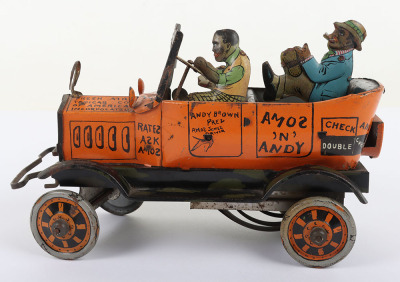 Marx (New York USA) Tinplate Clockwork Amos N Andy Fresh Air Taxicab - 4