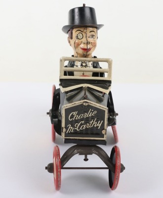 Marx (USA) Tinplate Clockwork Charlie McCarthy & Edgar Bergen in his Benzine Buggy - 3