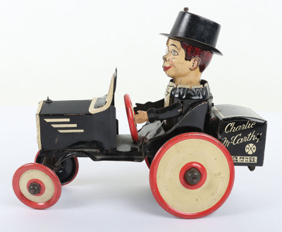 Marx (USA) Tinplate Clockwork Charlie McCarthy & Edgar Bergen in his Benzine Buggy - 4