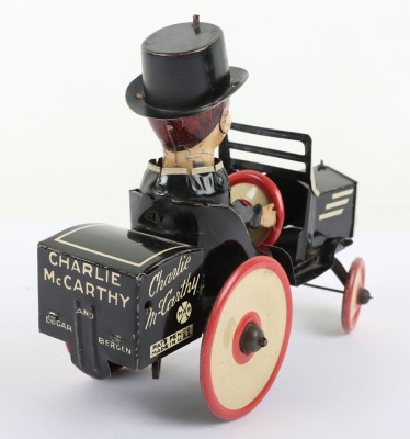 Marx (USA) Tinplate Clockwork Charlie McCarthy & Edgar Bergen in his Benzine Buggy - 6