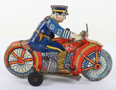 Marx Toys (New York USA) Tinplate Police Motorcycle - 4