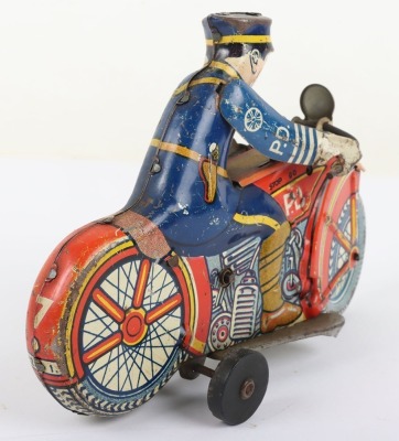 Marx Toys (New York USA) Tinplate Police Motorcycle - 5